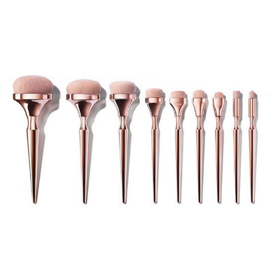 9-Piece Rose Gold Brush Set