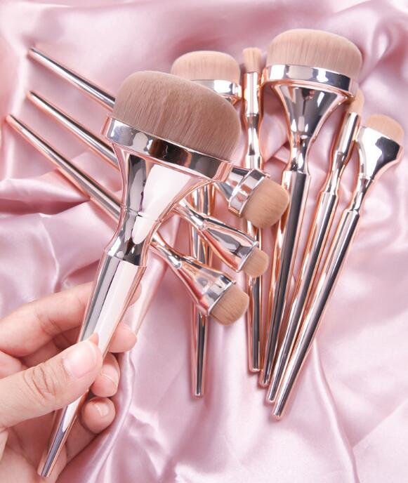 9-Piece Rose Gold Brush Set